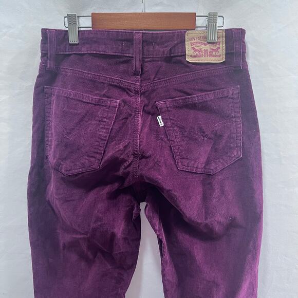 Levi's Pants Womens 27 (29x31) Red 725 High Rise Bootcut Corduroy‎ Jeans Stretch - Picture 3 of 10